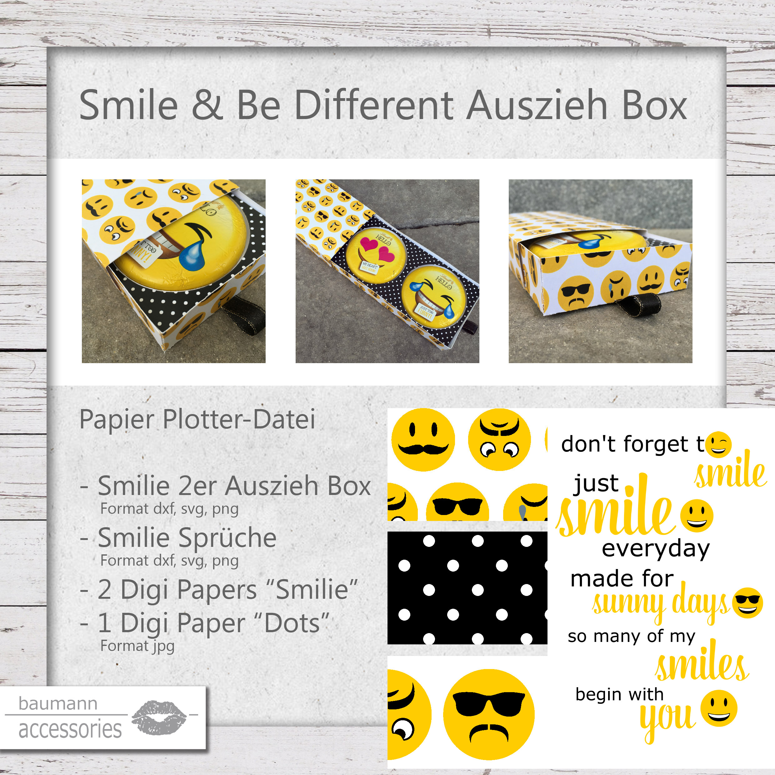 Produkt Smile & Be Different Auszieh Box