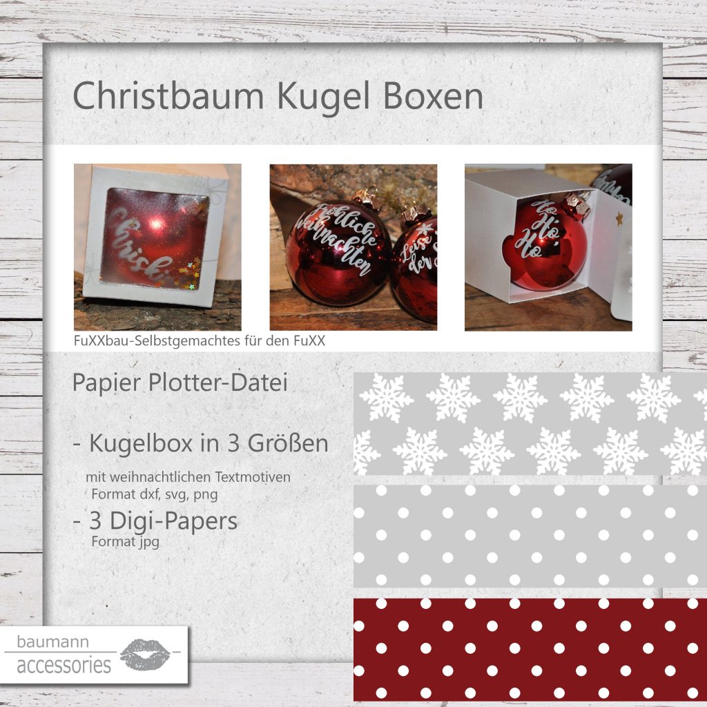 3er Set Christbaum Kugel Boxen & Motive baumannaccessories